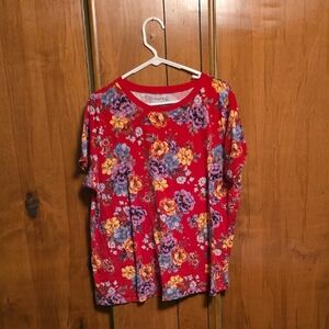 Torrid Red Floral Tee
